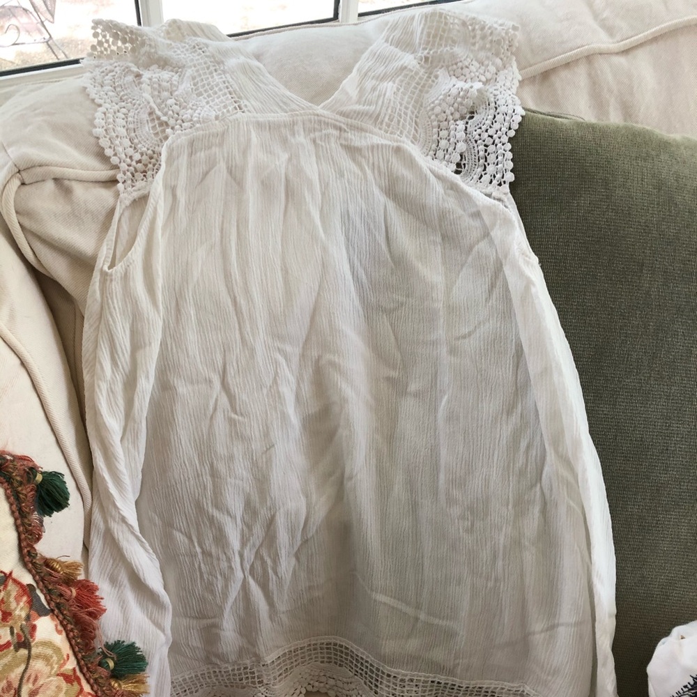NWT purchased on Posh crochet trim top